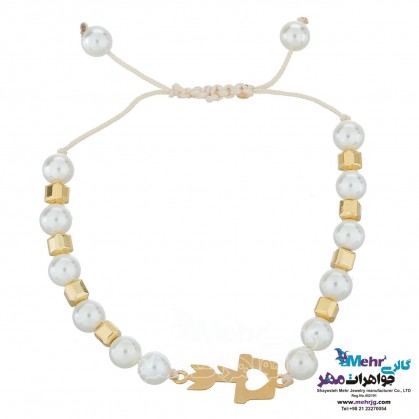 دستبند طلا و سنگ - طرح گلدان-MB0502